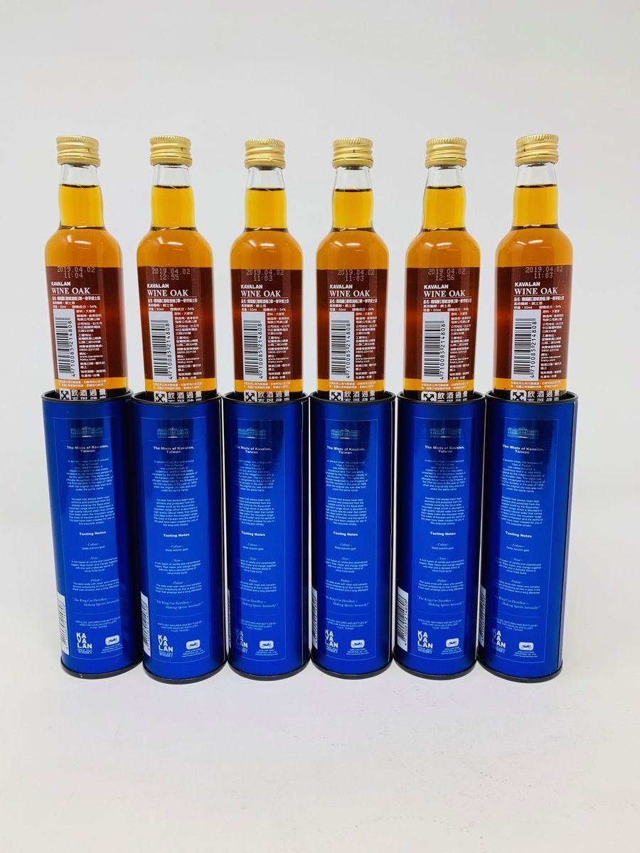 6 X KAVALAN WINE OAK WHISKY MINIATURES