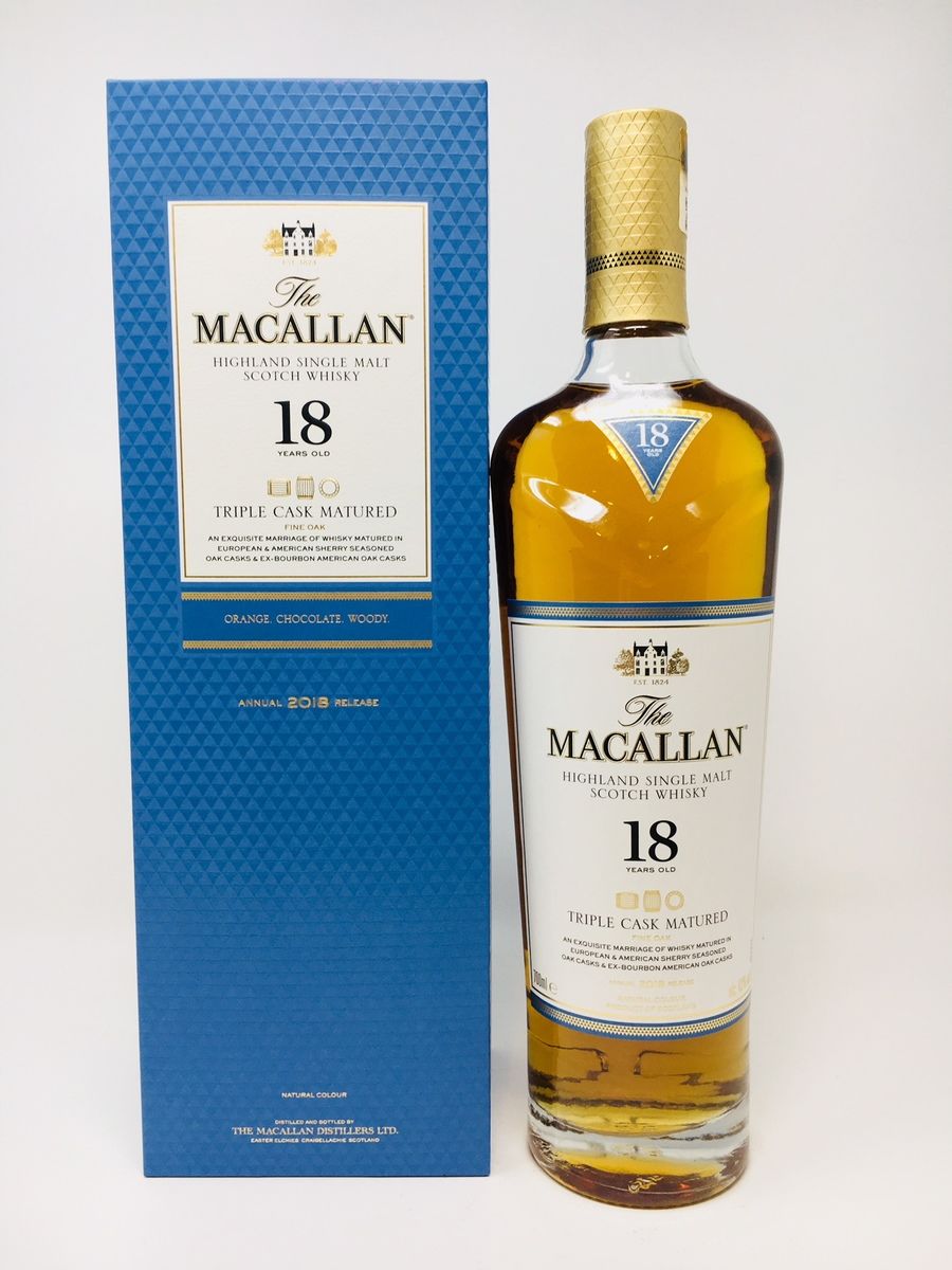 LOT 2103 - THE MACALLAN 18 YEAR OLD TRIPLE CASK (RESERVE PRICE £160.00)