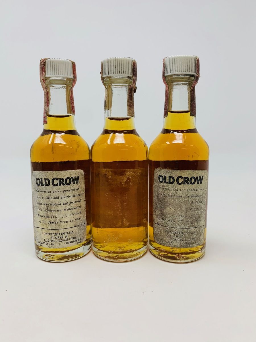 3 X OLD CROW MINIATURES 1960'S