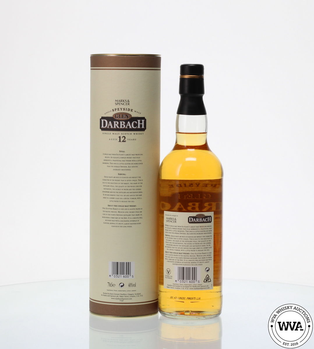 GLEN DARBACH 12 YEAR OLD MARKS & SPENCERS