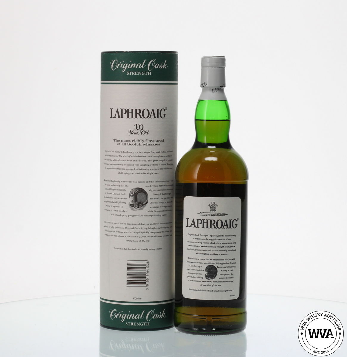 LAPHROAIG 10 YEAR OLD ORIGINAL CASK STRENGTH 57.3% 1 LITRE