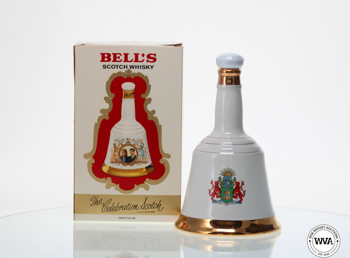 BELLS ROYAL WEDDING DECANTER - PRINCE ANDREW & SARAH JANE FERGUSON