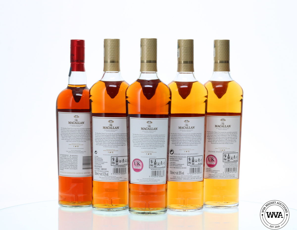 MACALLAN CLASSIC CUT SET - 2017-2018-2019-2020 & 2021