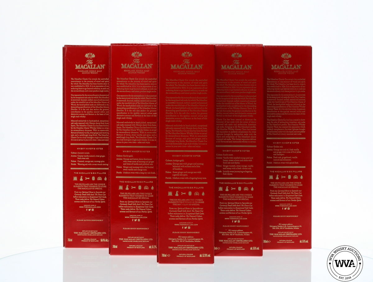MACALLAN CLASSIC CUT SET - 2017-2018-2019-2020 & 2021