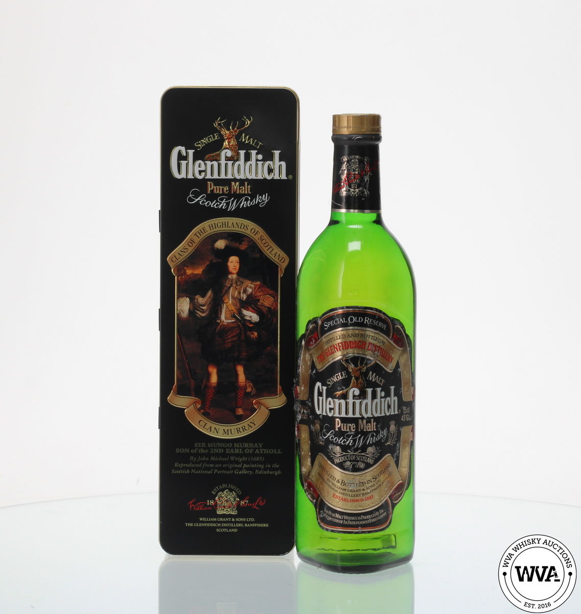 GLENFIDDICH 1980'S SPECIAL OLD RESERVE CLAN MURRAY TIN