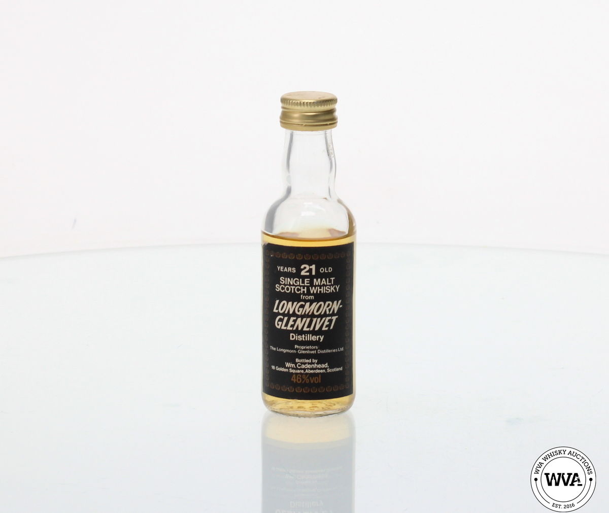 LONGMORN GLENLIVET 21 YEAR OLD CADENHEADS MINIATURE 