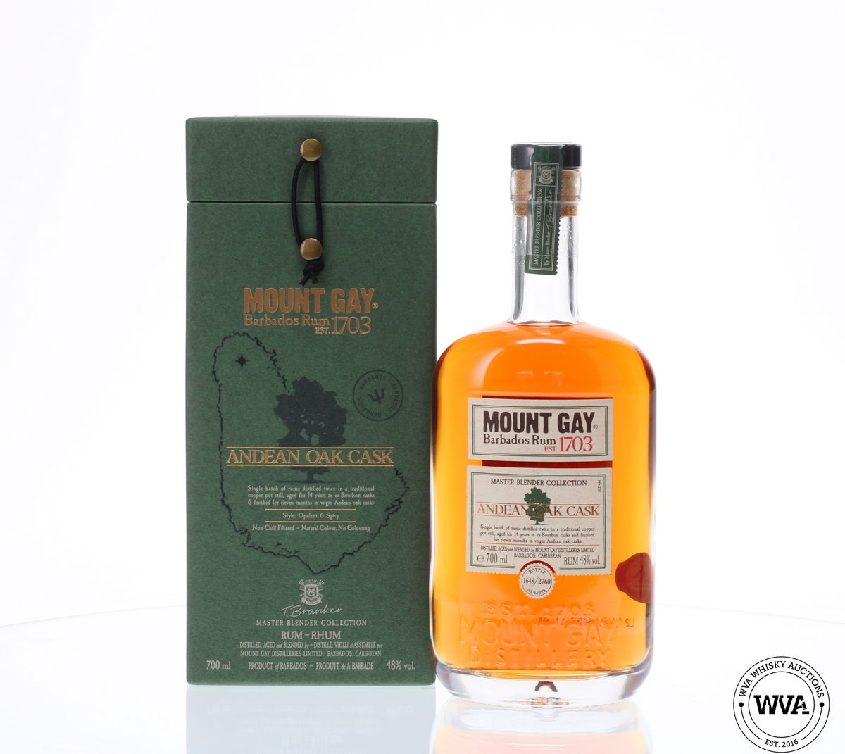MOUNT GAY 14 YEAR OLD ANDEAN OAK CASK RUM 