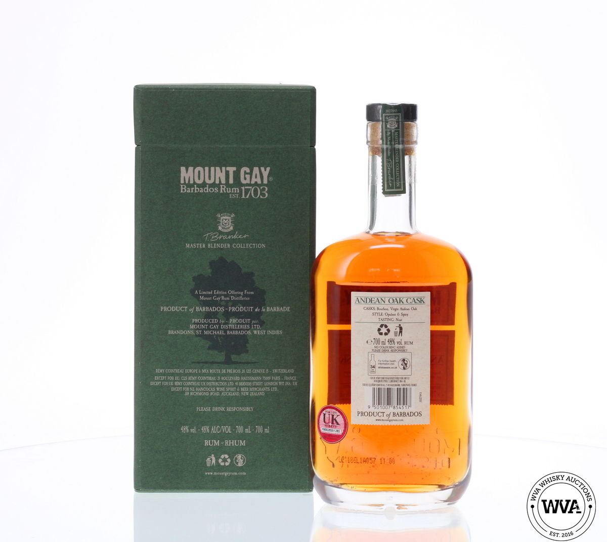 MOUNT GAY 14 YEAR OLD ANDEAN OAK CASK RUM 