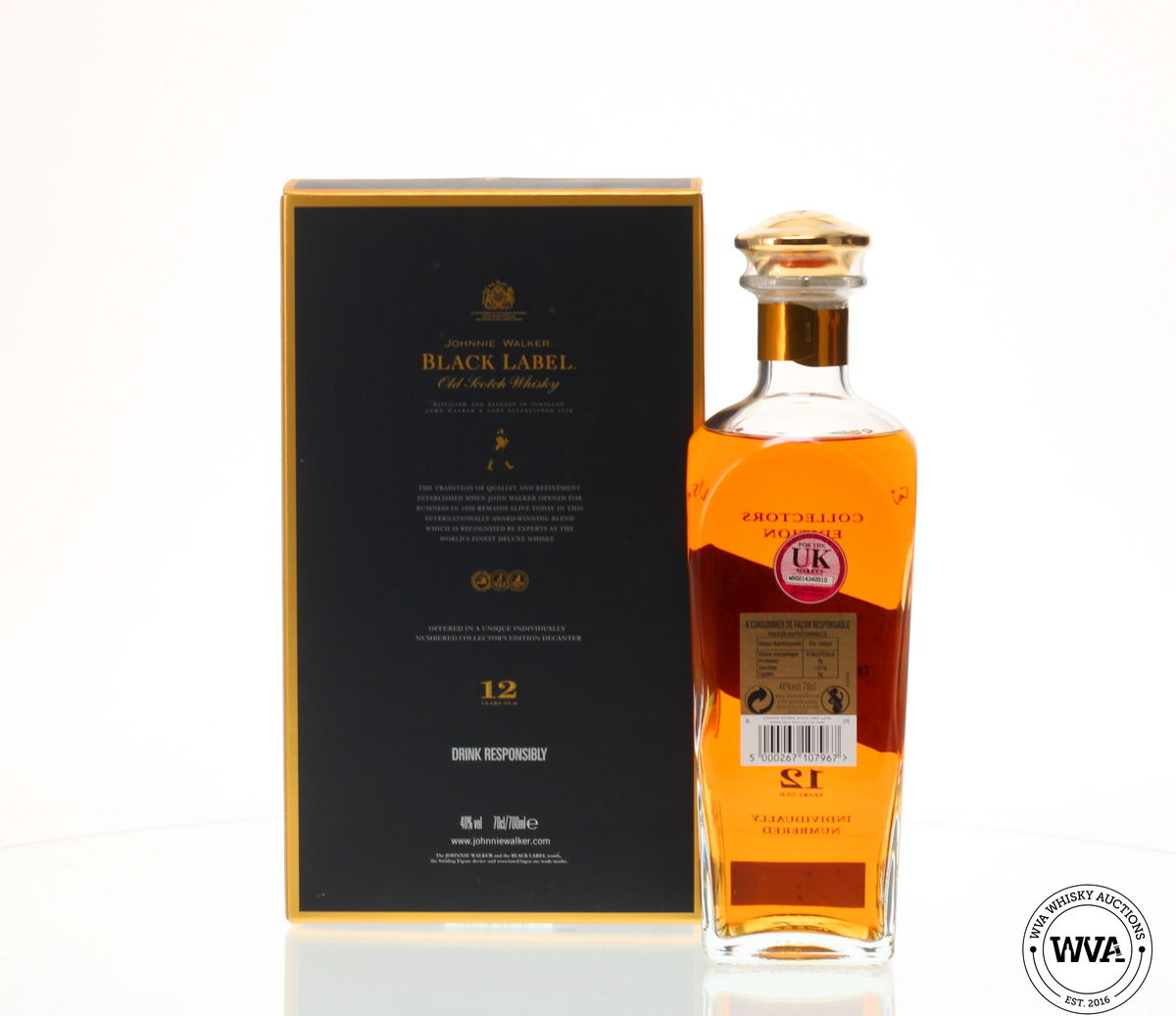 JOHNNIE WALKER 12 YEAR OLD BLACK LABEL COLLECTORS EDITION