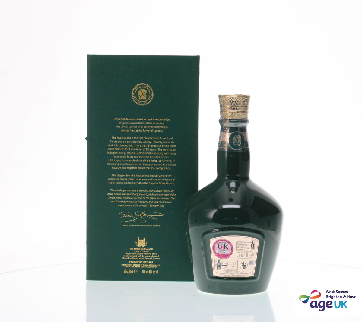 CHIVAS ROYAL SALUTE 21 YEAR OLD - THE MALTS BLEND - AGE UK CHARITY BOTTLE
