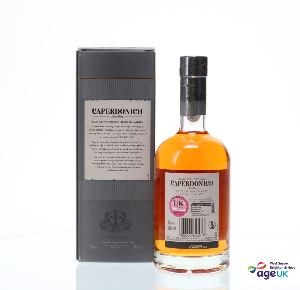 CAPERDONICH 21 YEAR OLD PEATED - AGE UK CHARITY BOTTLE