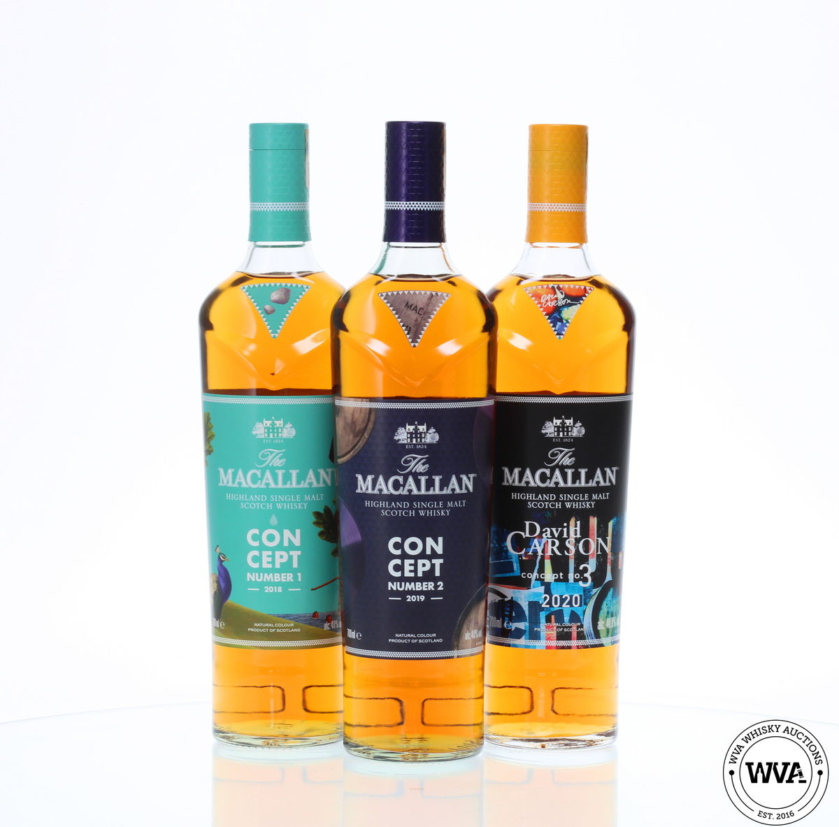 MACALLAN CONCEPT SERIES 1,2 & 3 WITH POSTER