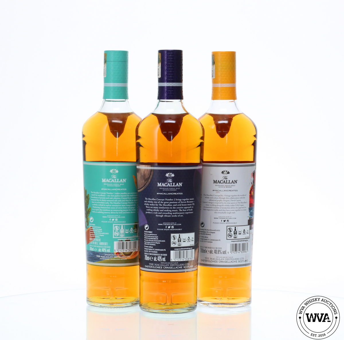 MACALLAN CONCEPT SERIES 1,2 & 3 WITH POSTER
