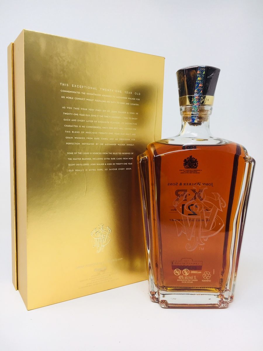 LOT 1967 - JOHNNIE WALKER XR 21 YEAR OLD THE LEGACY BLEND 1 LITRE (RESERVE PRICE £75.00)