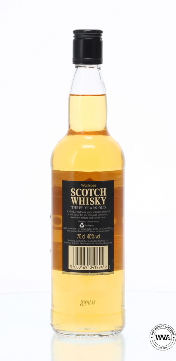 WAITROSE 3 YEAR OLD SCOTCH WHISKY