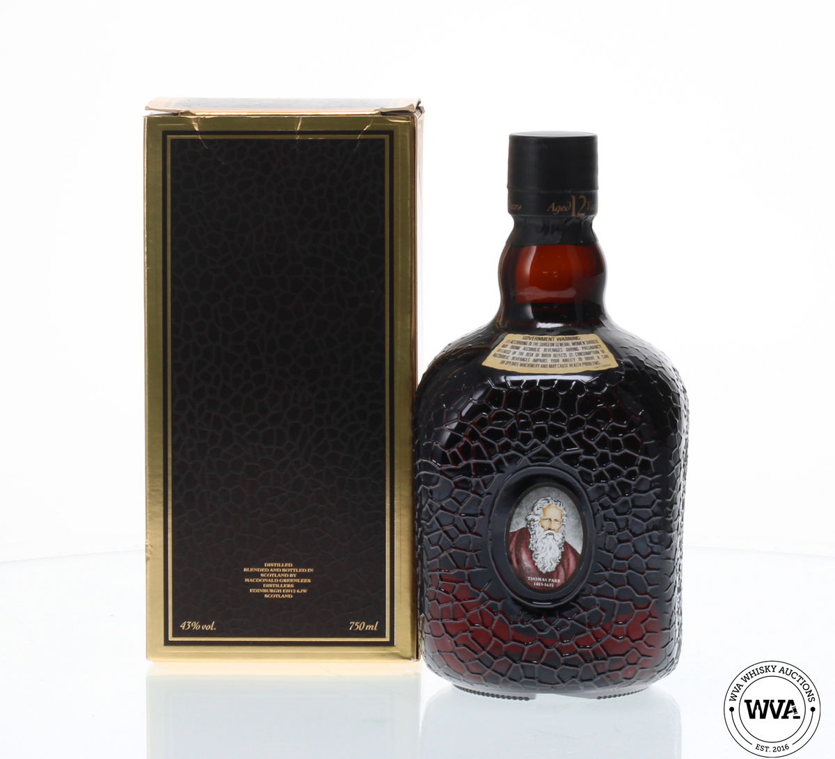 GRAND OLD PARR 12 YEAR OLD DELUX SCOTCH WHISKY