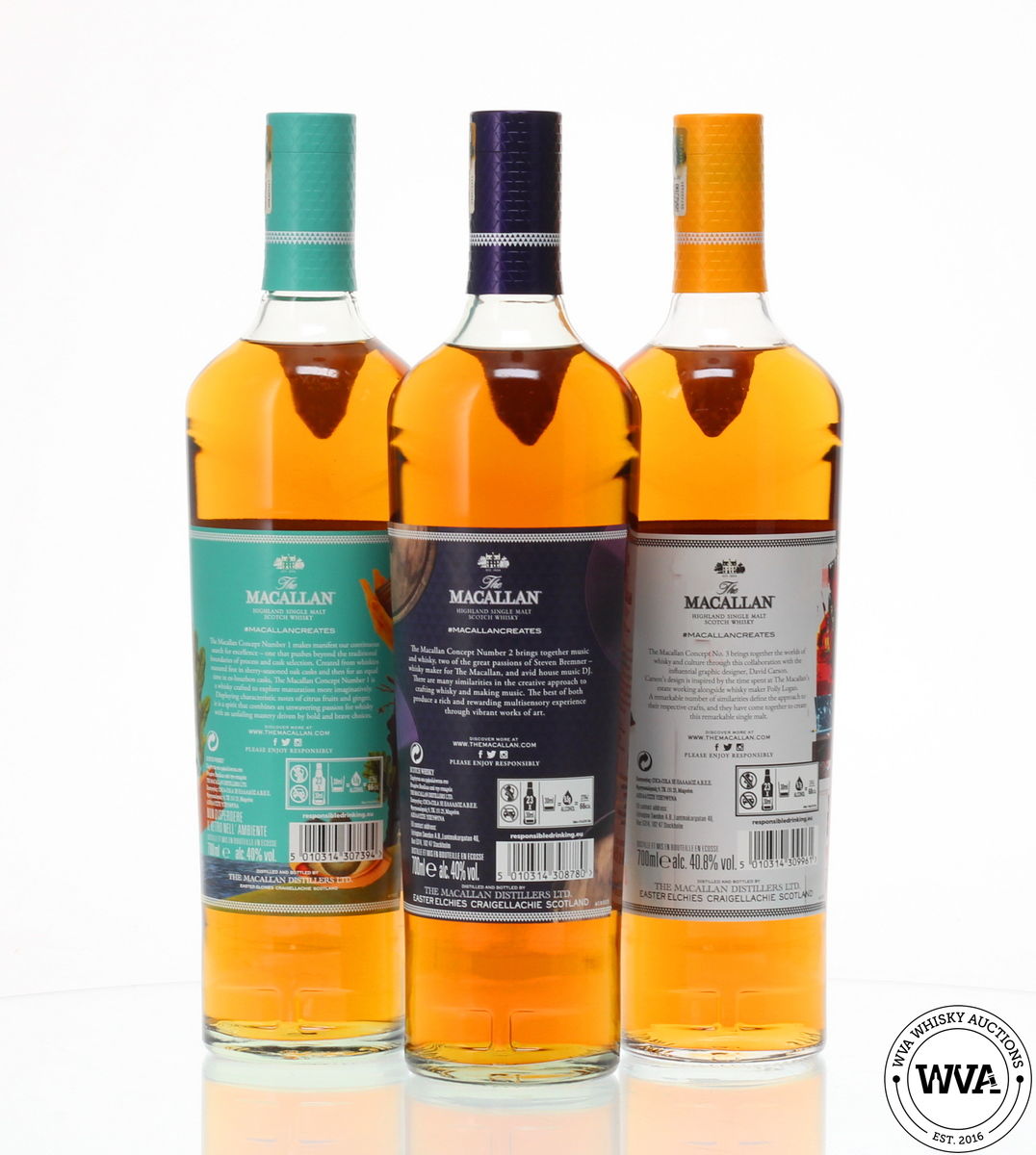 MACALLAN CONCEPT SERIES 1,2 & 3 WITH POSTER