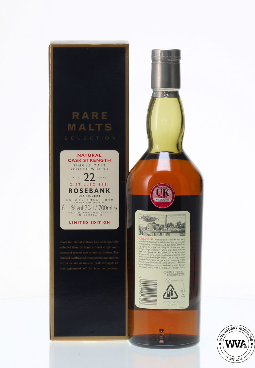 ROSEBANK 1981 22 YEAR OLD RARE MALTS 