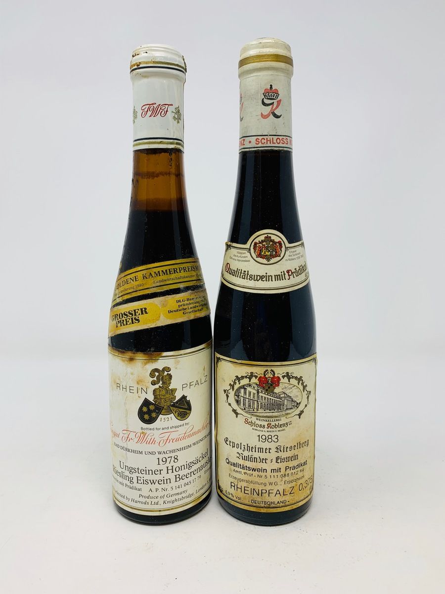 2 x BOTTLES OF GERMAN ICE WINE FROM 1978 & 1983