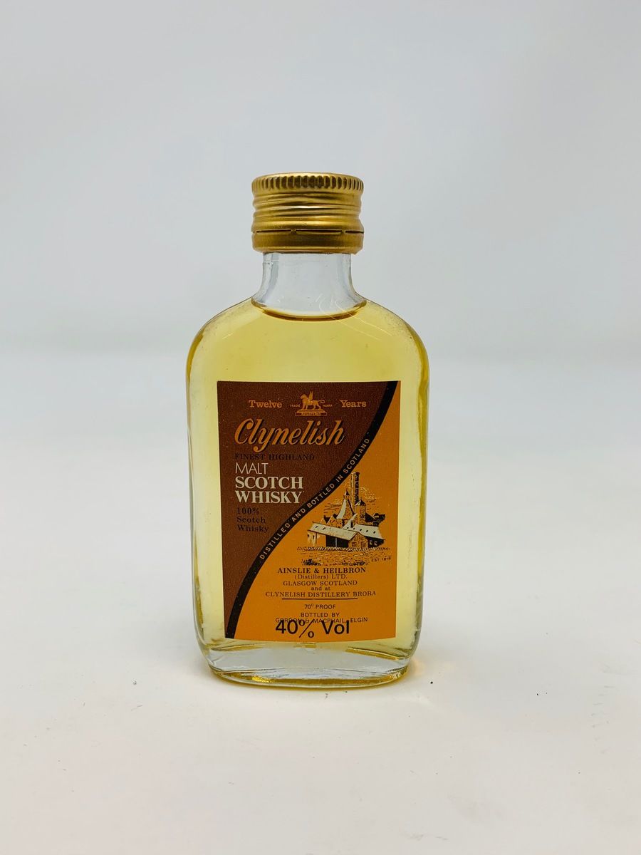 CLYNELISH 12 YEAR OLD AINSLIE AND HEILBRON MINIATURE 1960'S/70'S