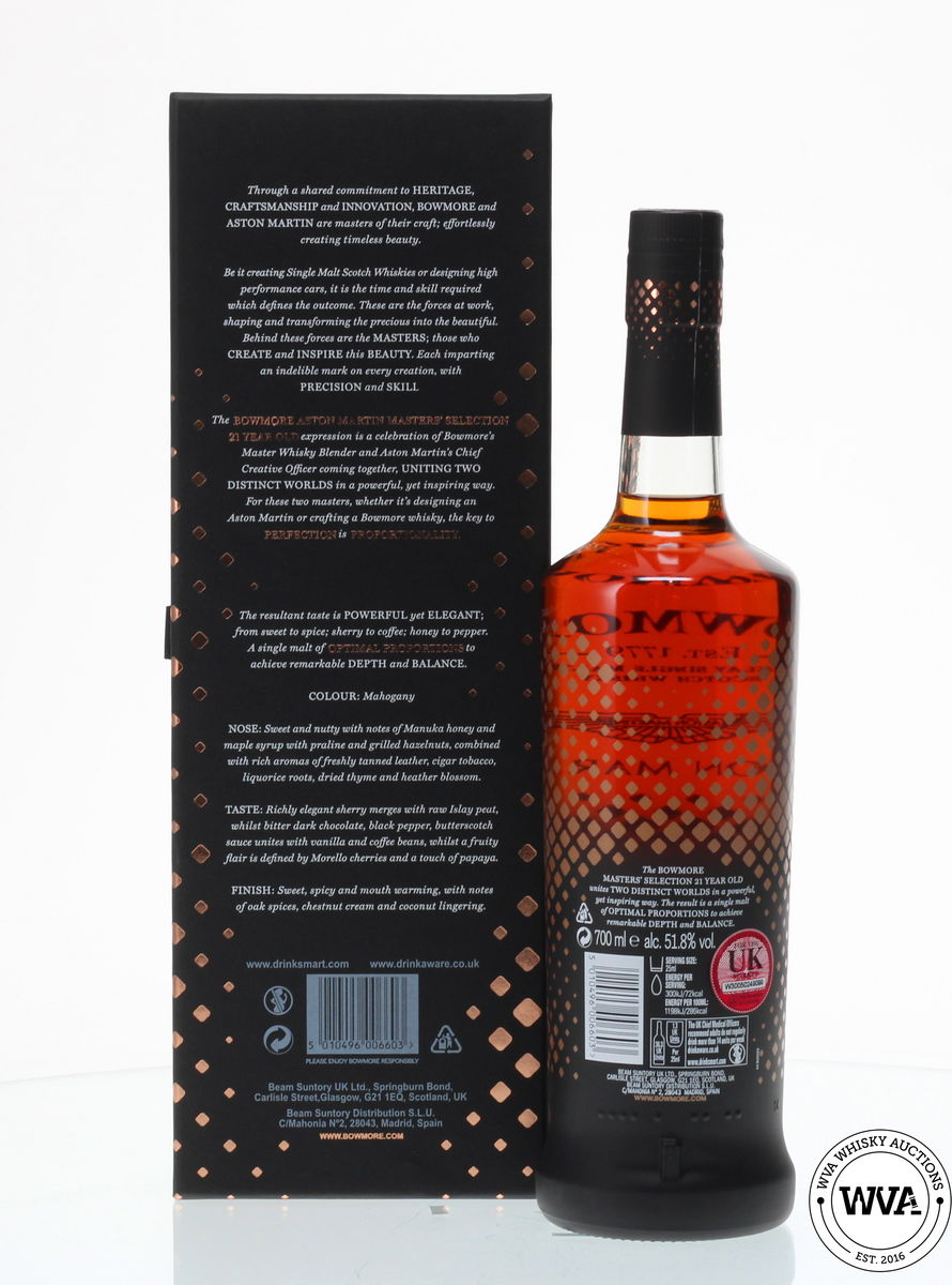 BOWMORE 21 YEAR OLD  - ASTON MARTIN MASTERS SELECTION