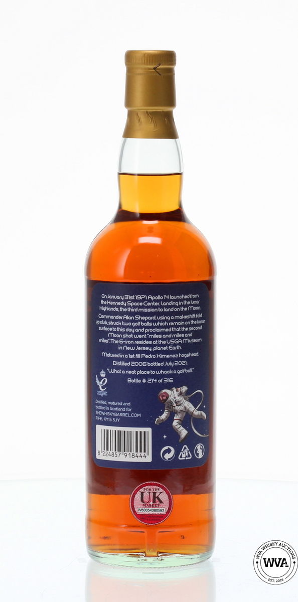 ST. OLA 2006 15 YEAR OLD THE WHISKY BARREL APOLLO 14