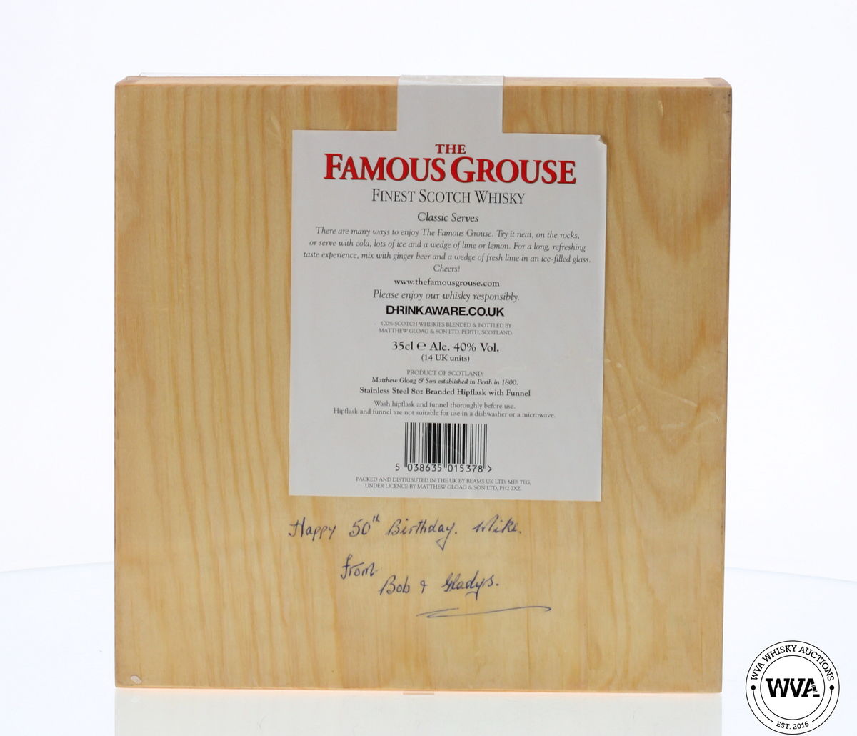 FAMOUS GROUSE 35CL & HIP FLASK