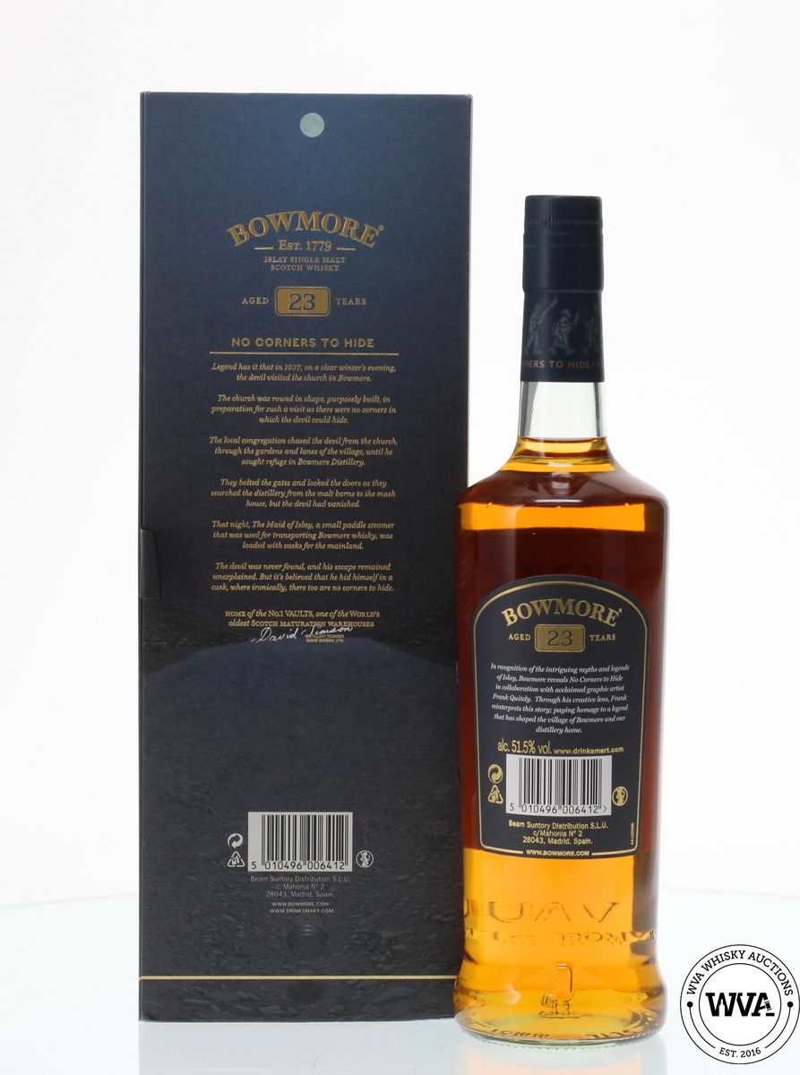 BOWMORE 23 YEAR OLD "NO CORNERS TO HIDE" - FRANK QUIETLY