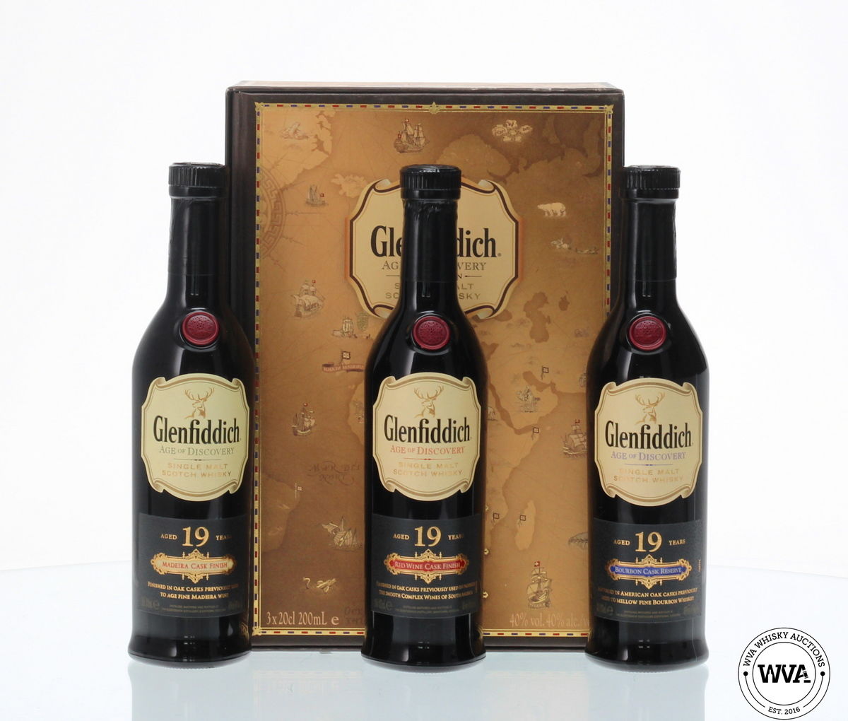 GLENFIDDICH 19 YEAR OLD AGE OF DISCOVERY MADEIRA SET 3X20CL