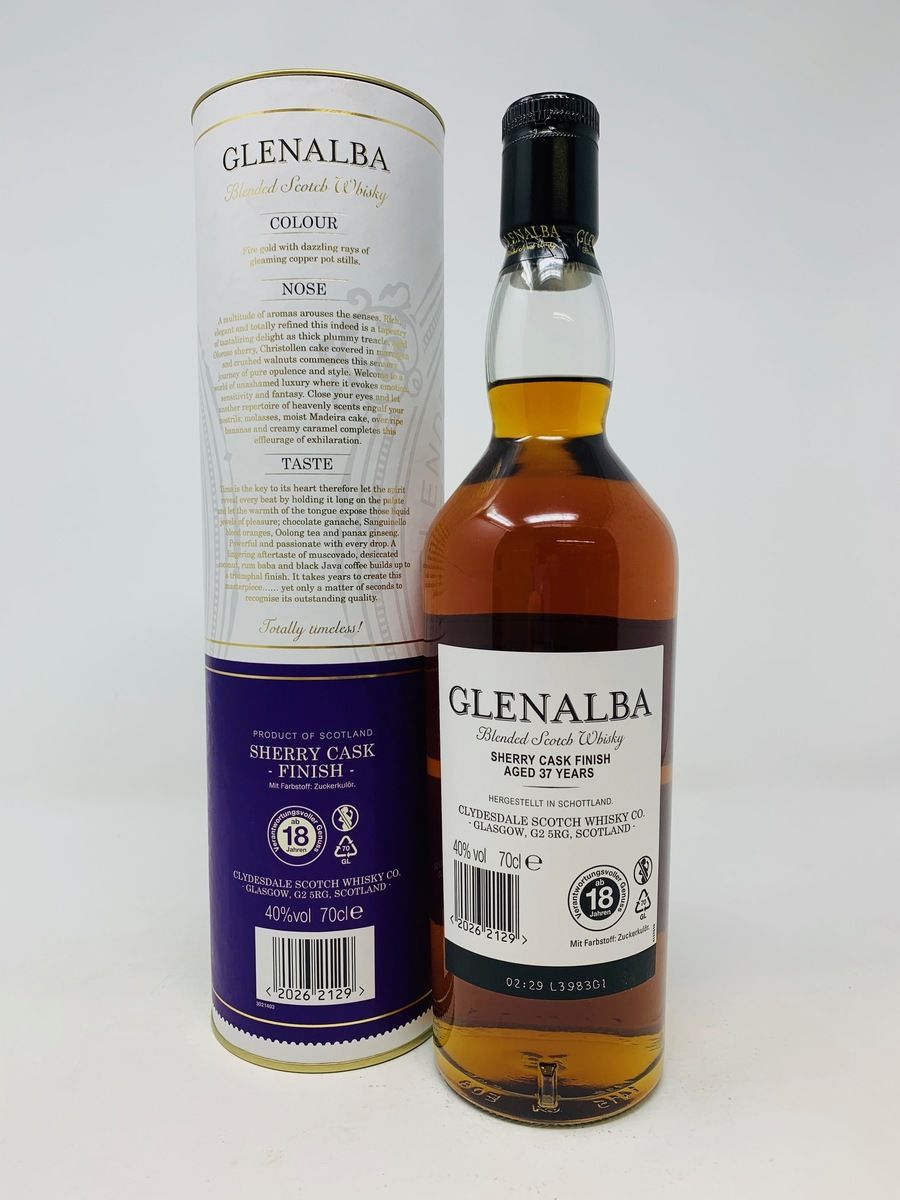 GLENALBA 37 YEAR OLD SHERRY CASK FINISH