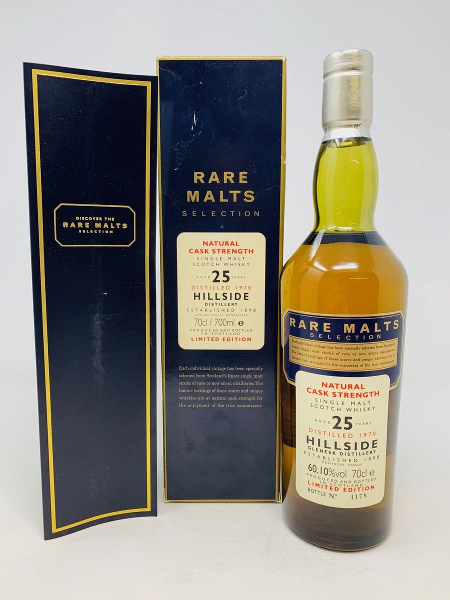 HILLSIDE 1970 25 YEAR OLD RARE MALTS SELECTION