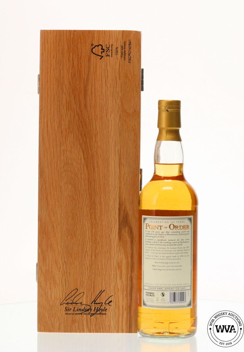 POINT OF ORDER LIMITED EDITION 23 YEAR OLD SINGLE MALT