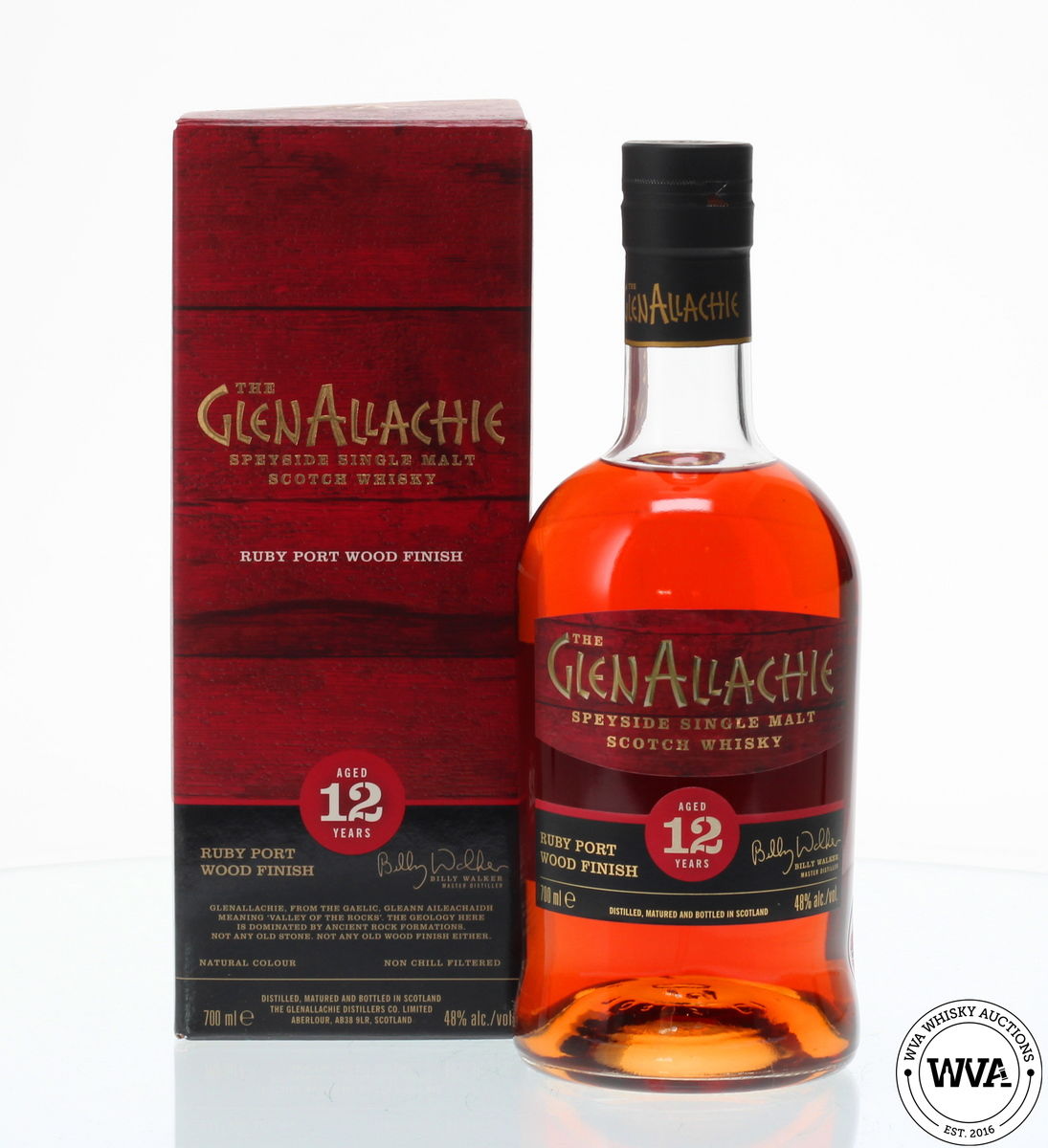GLENALLACHIE 12 YEAR OLD RUBY PORT WOOD FINISH