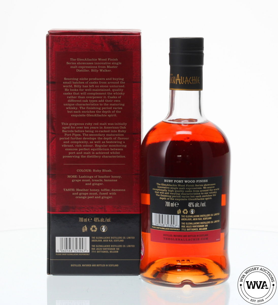 GLENALLACHIE 12 YEAR OLD RUBY PORT WOOD FINISH