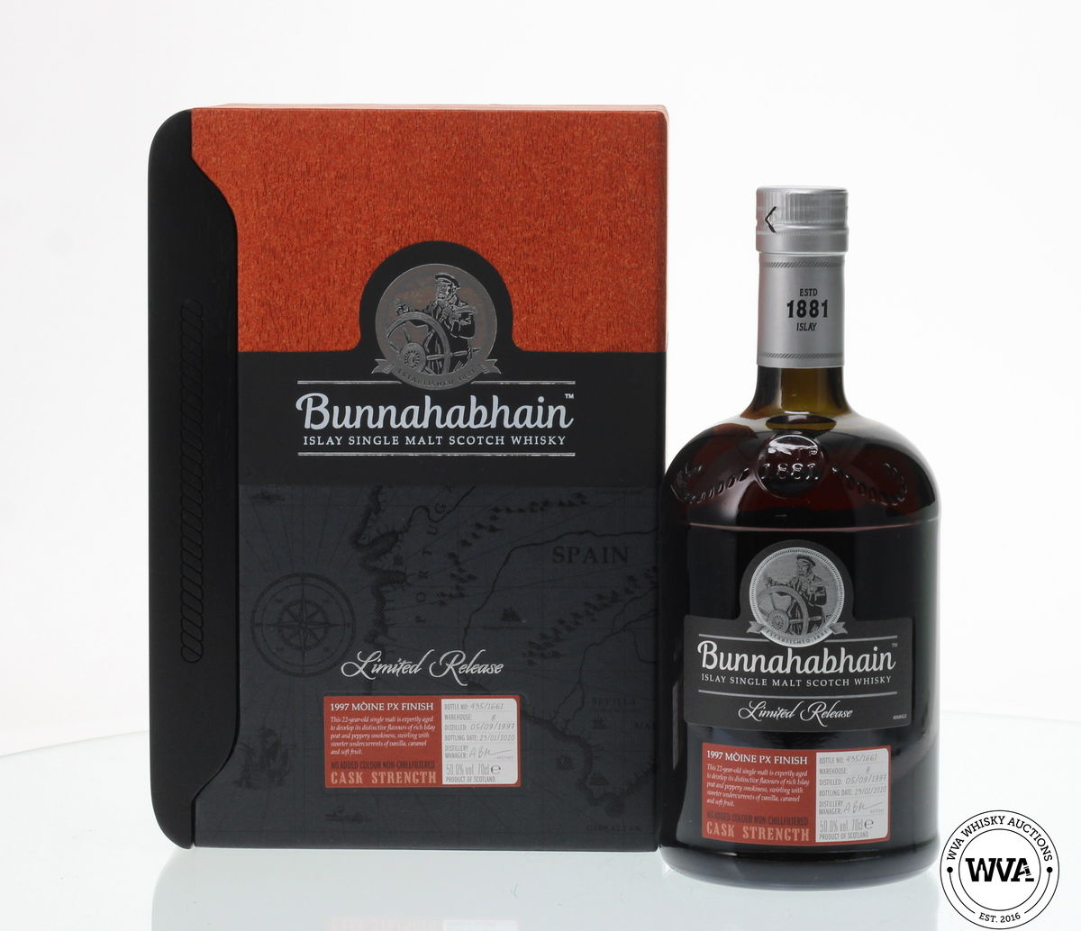 BUNNAHABHAIN 22 YEAR OLD 1997 MOINE PX FINISH