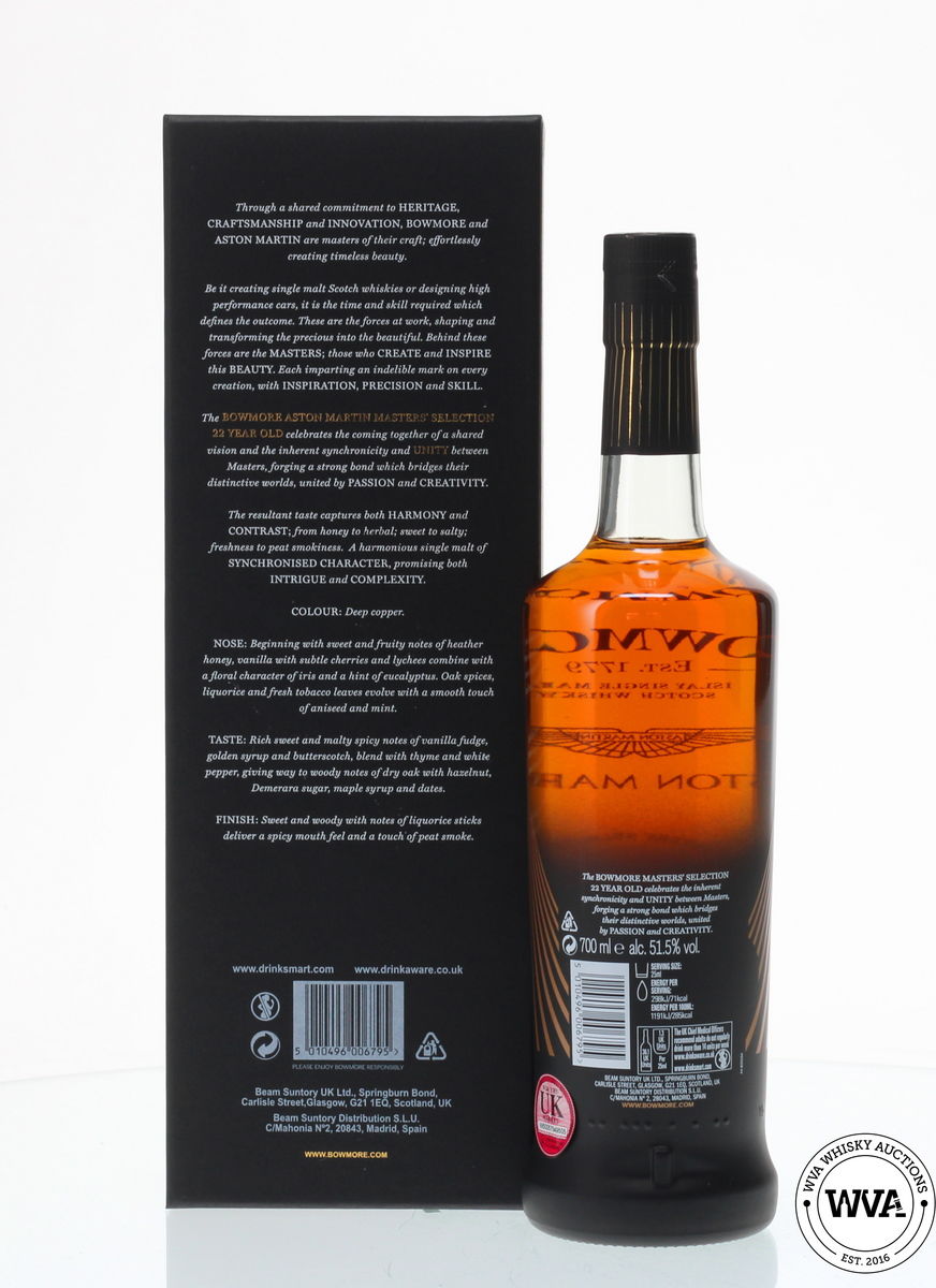 BOWMORE 22 YEAR OLD  - ASTON MARTIN MASTERS SELECTION -  EDITION NO.2