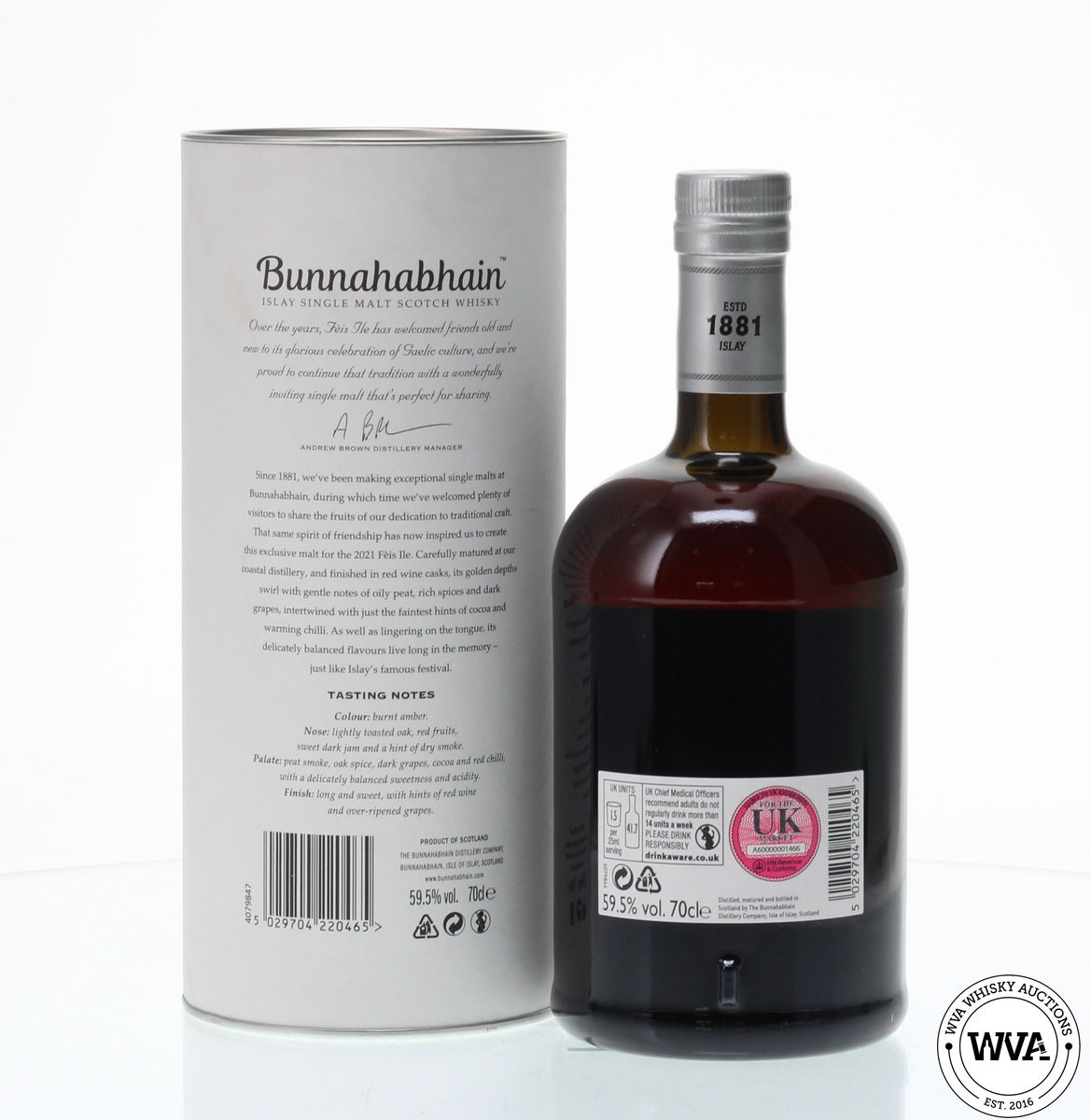 BUNNAHABHAIN 2013 - FEIS ILE 2021 MOINE BORDEAUX FINISH 