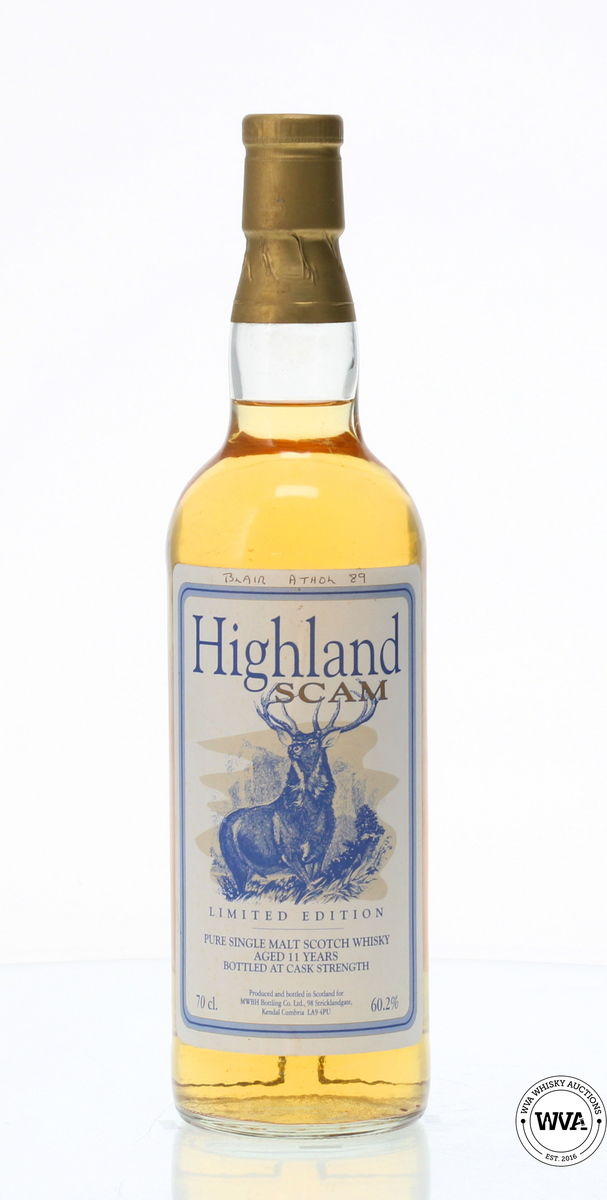 BLAIR ATHOL 1989 11 YEAR OLD - HIGHLAND SCAM - 1990'S GREAT WHISKY SWINDLE