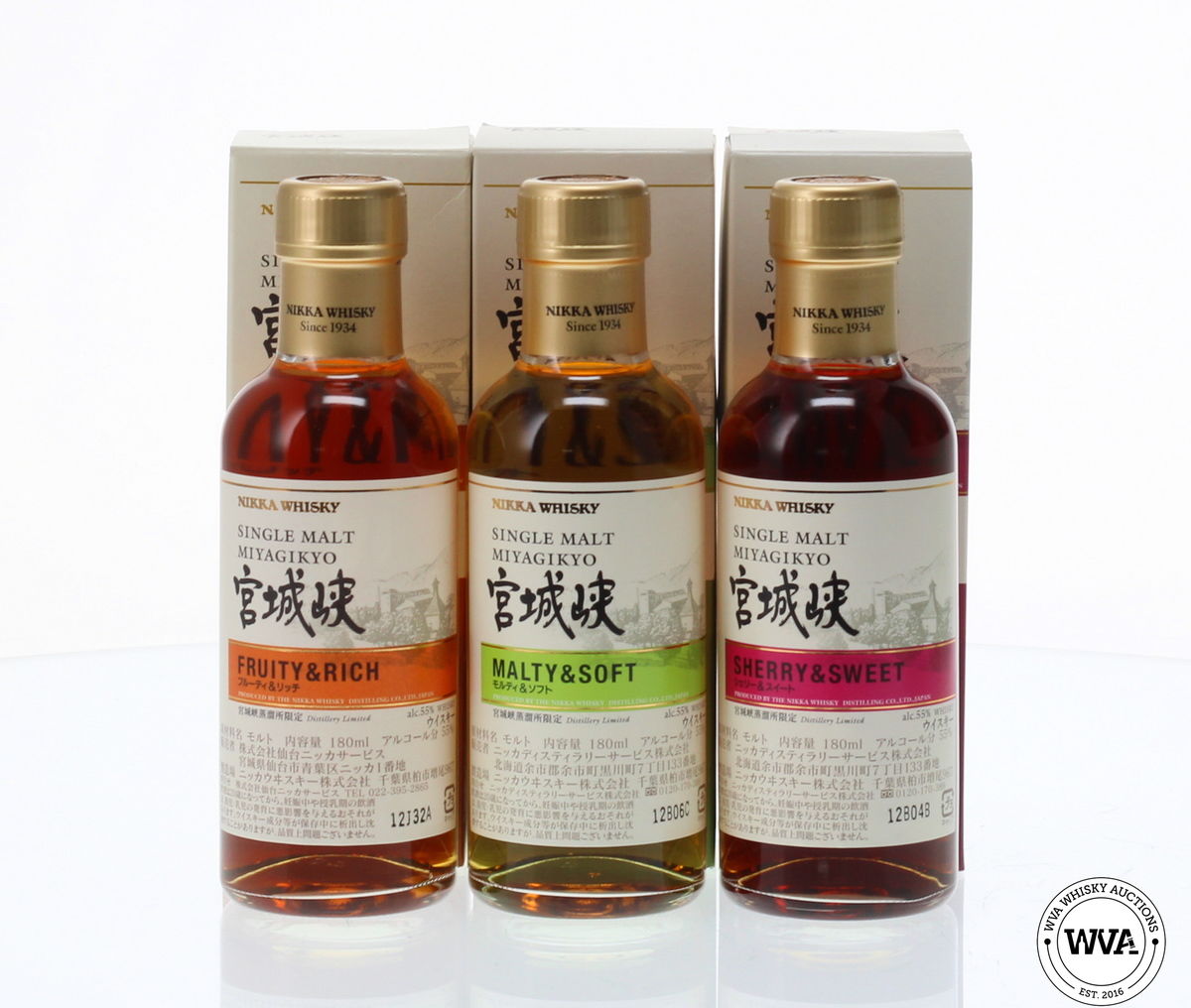 NIKKA SINGLE MALT MIYAGIKYO SET 3 X 18CL