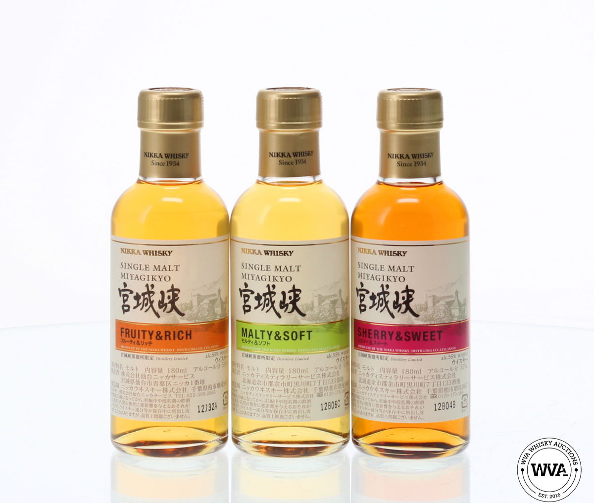 NIKKA SINGLE MALT MIYAGIKYO SET 3 X 18CL