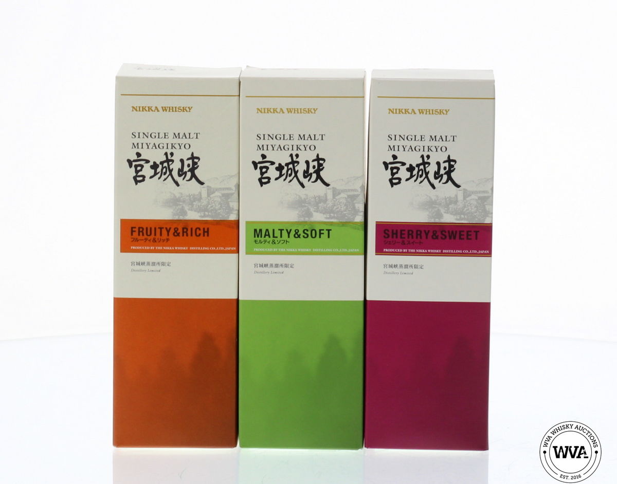 NIKKA SINGLE MALT MIYAGIKYO SET 3 X 18CL