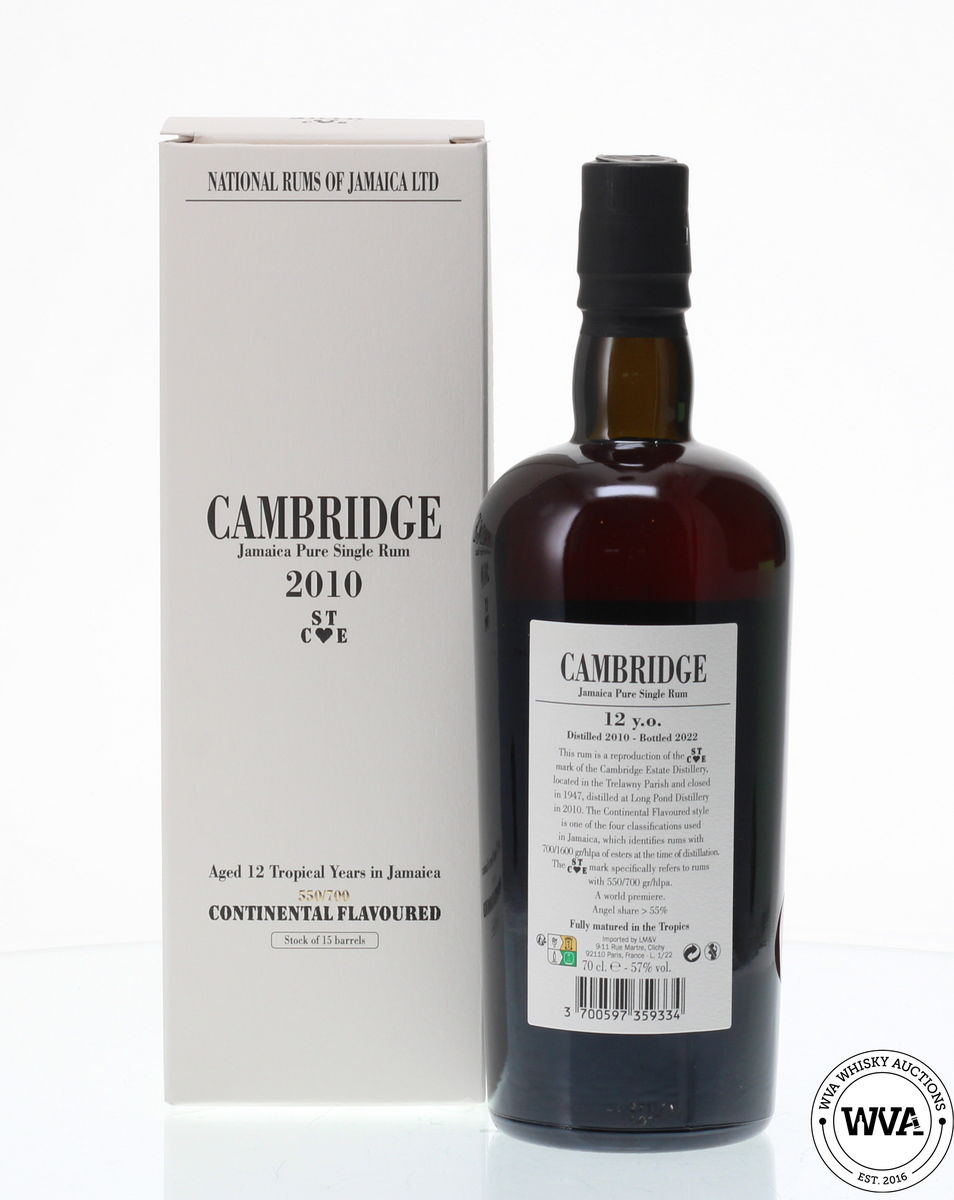LONG POND CAMBRIDGE 12 YEAR OLD 2010 JAMAICA PURE SINGLE RUM