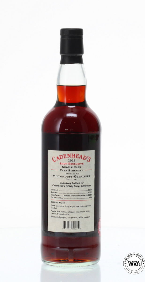 MILTON DUFF GLENLIVET 14 YEAR OLD 2008 CADENHEADS WHISKY SHOP