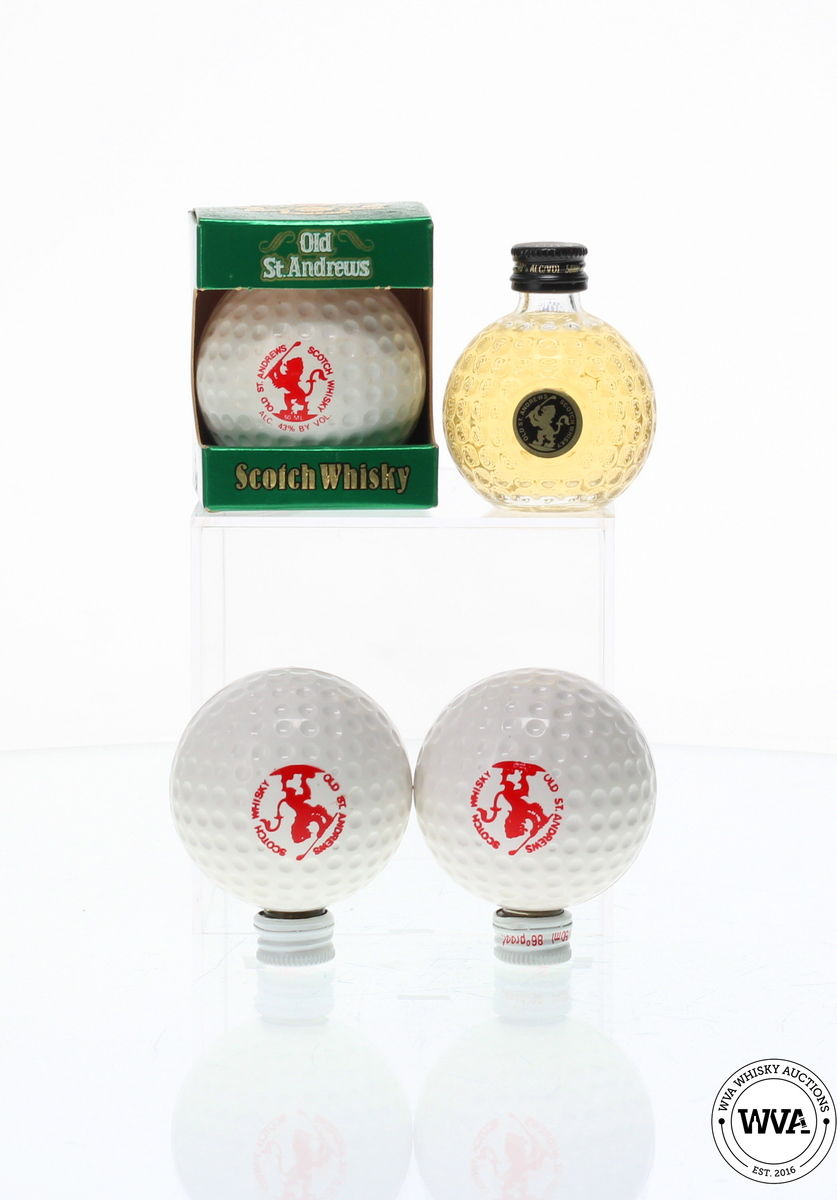 OLD ST ANDREWS GOLF BALL WHISKY MINIATURES