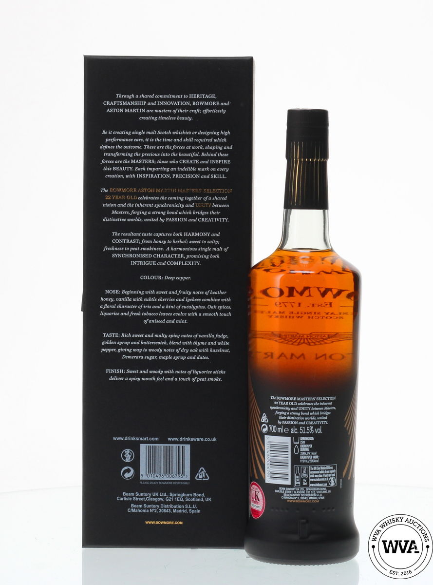 BOWMORE 22 YEAR OLD  - ASTON MARTIN MASTERS SELECTION -  EDITION NO.2