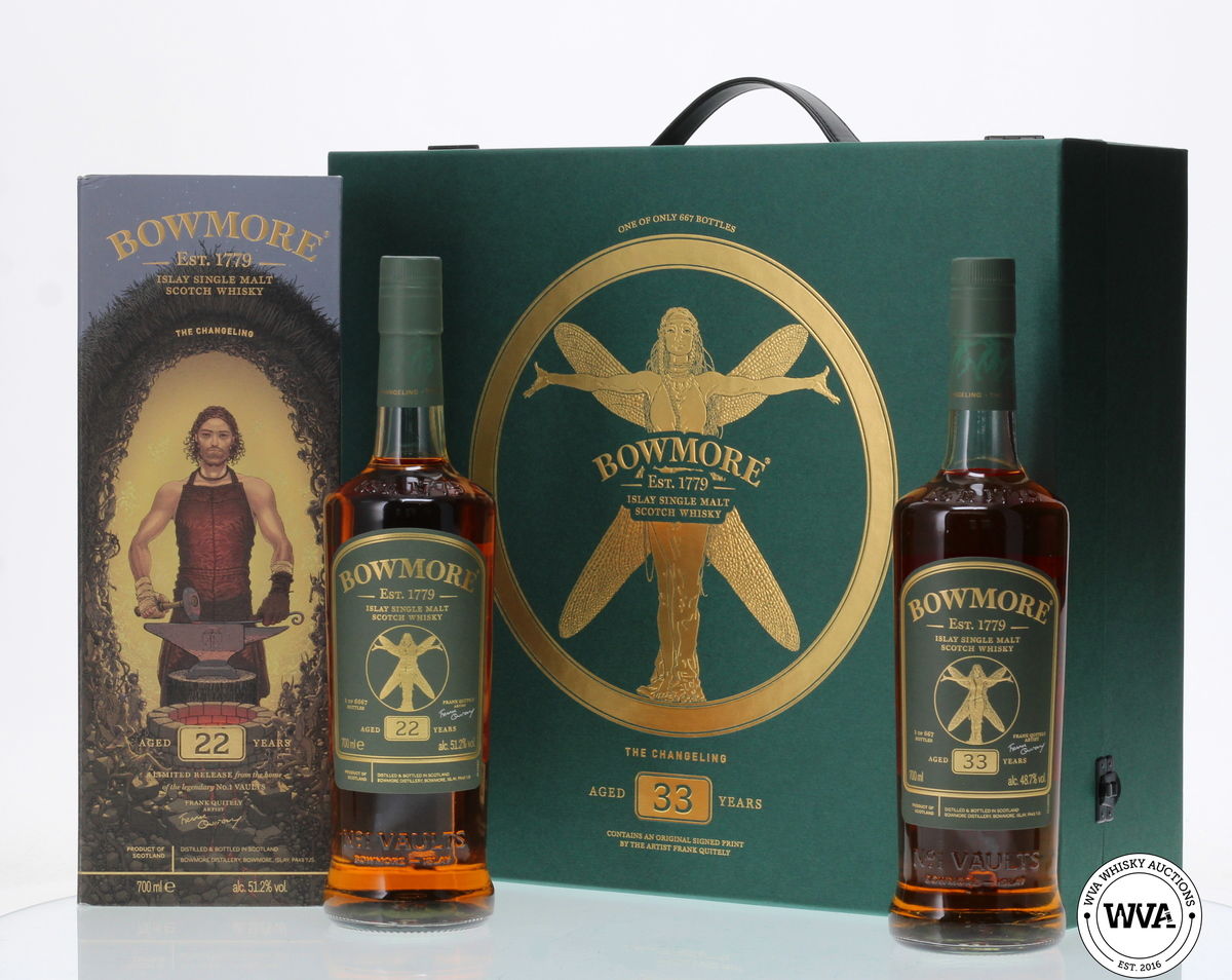 BOWMORE 22 & 33 YEAR OLD "THE CHANGELING" (2 x 70cl)