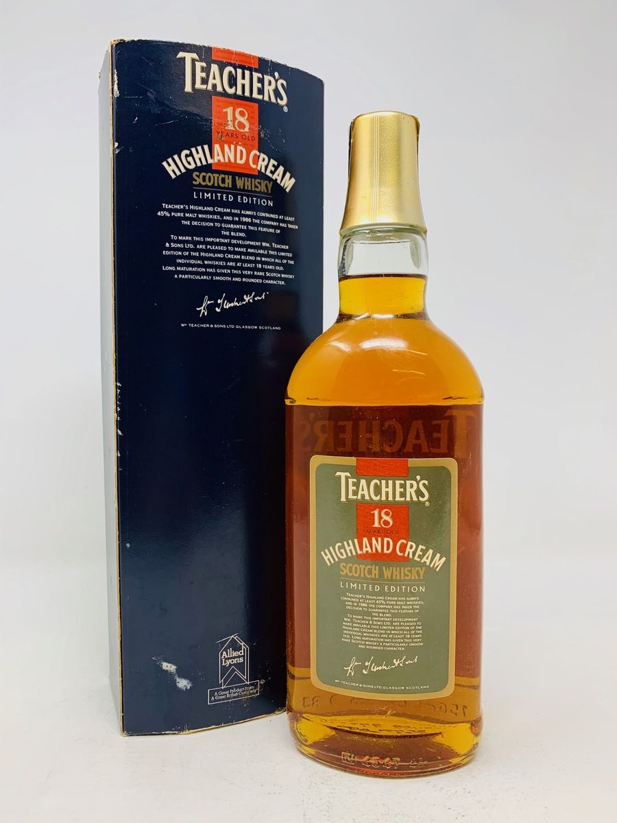 TEACHERS 18 YEAR OLD HIGHLAND CREAM SCOTCH WHISKY