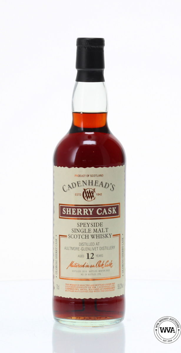 AULTMORE-GLENLIVET 12 YEAR OLD CADENHEADS SHERRY CASK