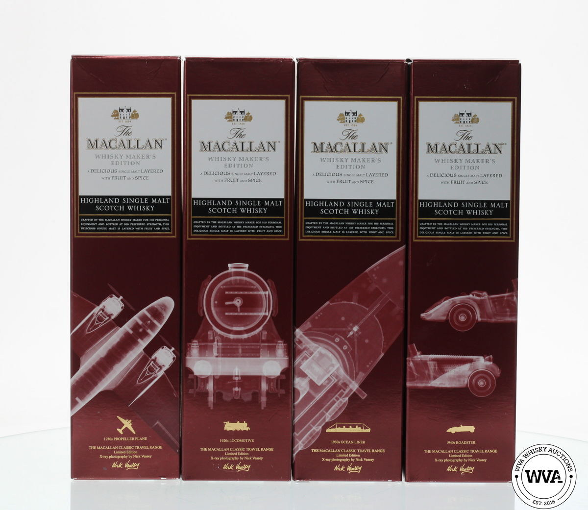 MACALLAN WHISKY MAKER'S EDITION - NICK VEASEY CLASSIC TRAVEL (4X70CL)