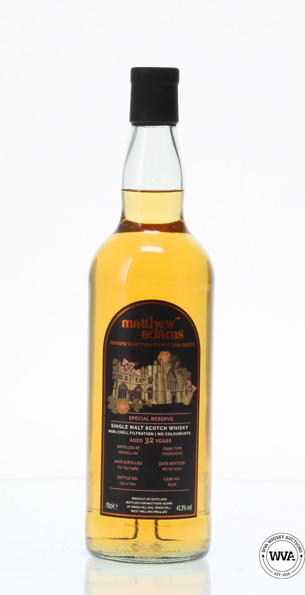 MACALLAN 1989 32 YEAR OLD #6938 MATTHEW ADAMS SPECIAL RESERVE